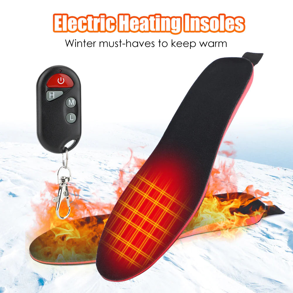 Heated Insoles for Men Women Rechargeable Heating Boot Insole Feet Warmer Pads Cut to Any Size Heating Electric Heated Insoles