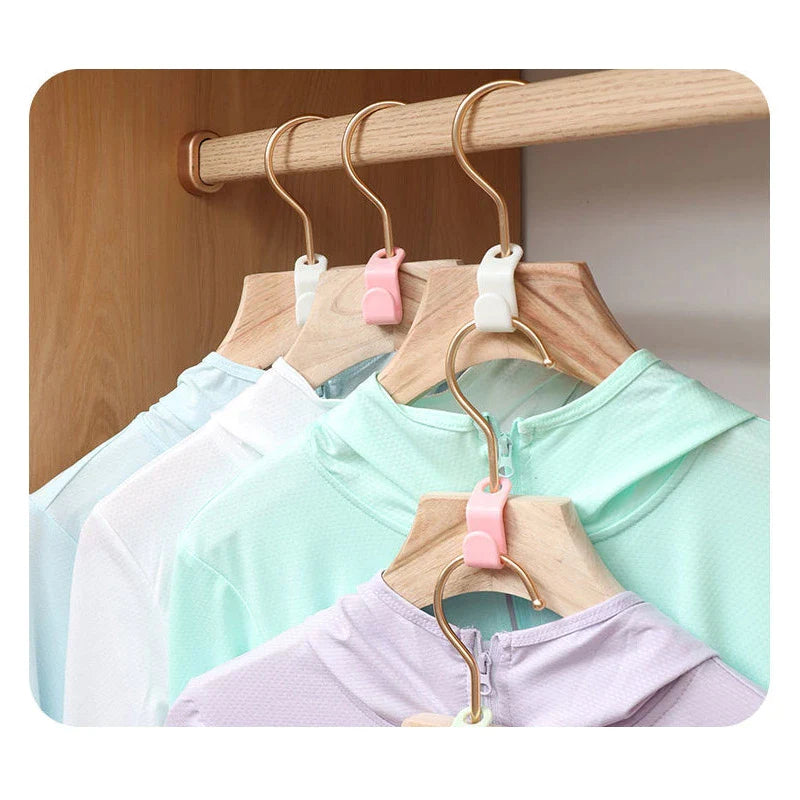 40 PCS Clothes Hanger Connector Hooks Closet Hangers Organizer Space Saving Clip